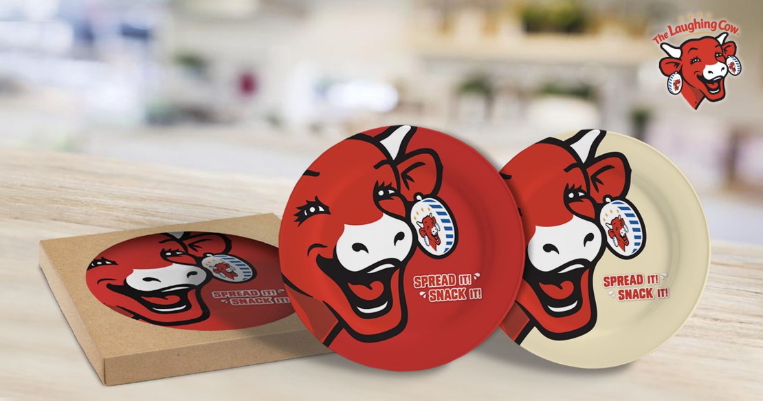 The Laughing Cow 2pc Plate Set